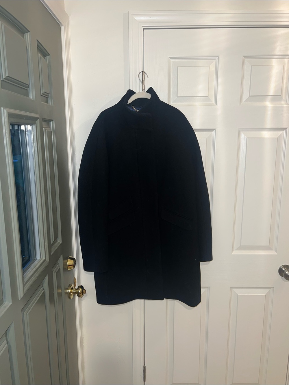 J Crew women’s Black Wool Coat - Classic Overcoat